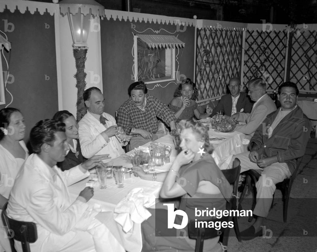"IL PITTORE FILIPPO DE PISIS (FILIPPO TIBERTELLI) AL RISTORANTE «ANTICO PIGNOLO»» - VENEZIA- 1946 (in bianco a