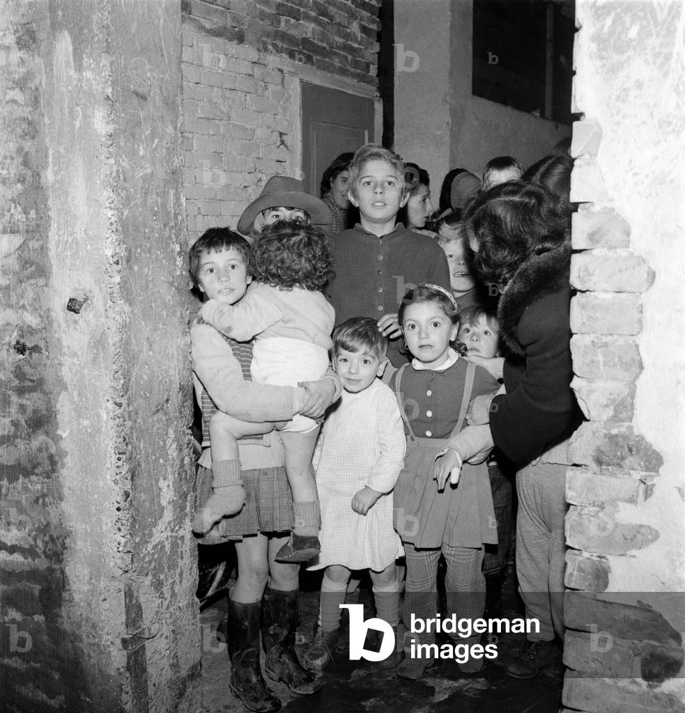 THE SACCA San BIAGIO IN GIUDECCA (VENICE): island of the lagoon where are accumulated the landfills of Venice inhabitants. 1965