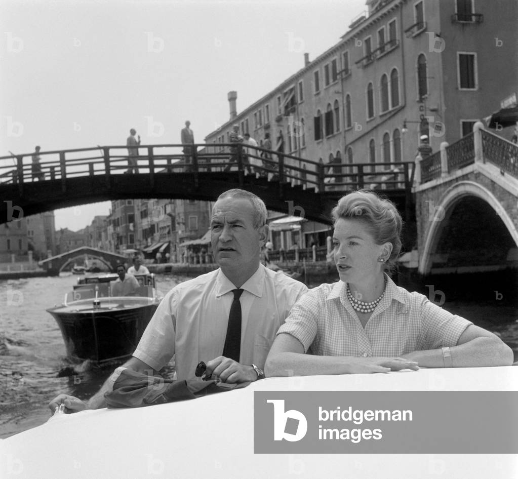 Image of THE ACTRESS DEBORAH KERR WITH HER HUSBAND THE WRITER AND