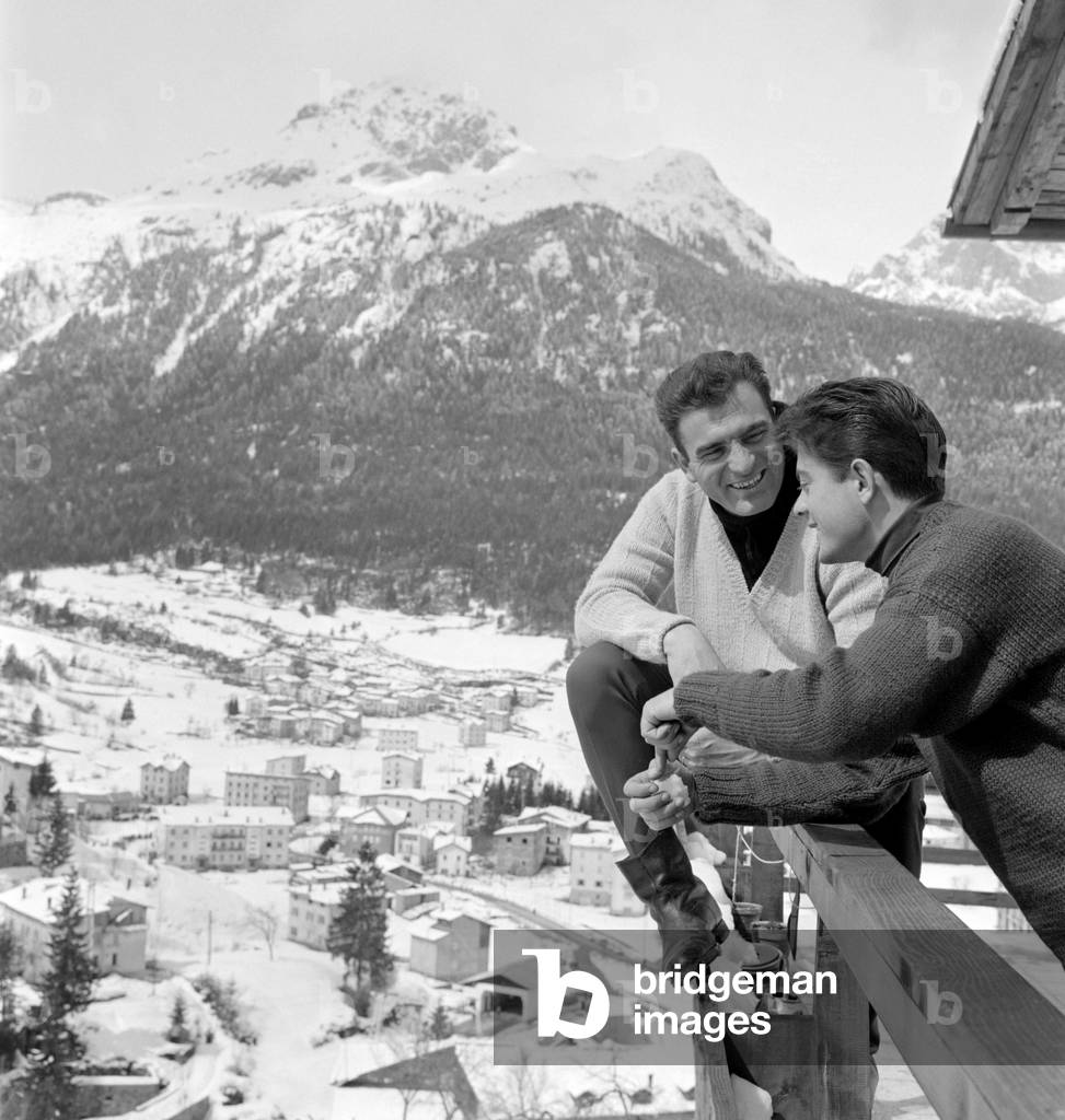 THE MOUNTAIN CLIMBER CESARE MAESTRI IN CORTINA D'AMPEZZO - 1963