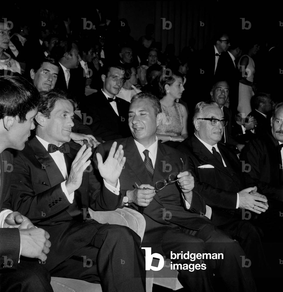 Venice Mayor FAVARETTO-FISCA (FAFAFARETTO FISCA), politician ALDO MORO and writer PIERPAOLO PASOLINI in Venice 1971