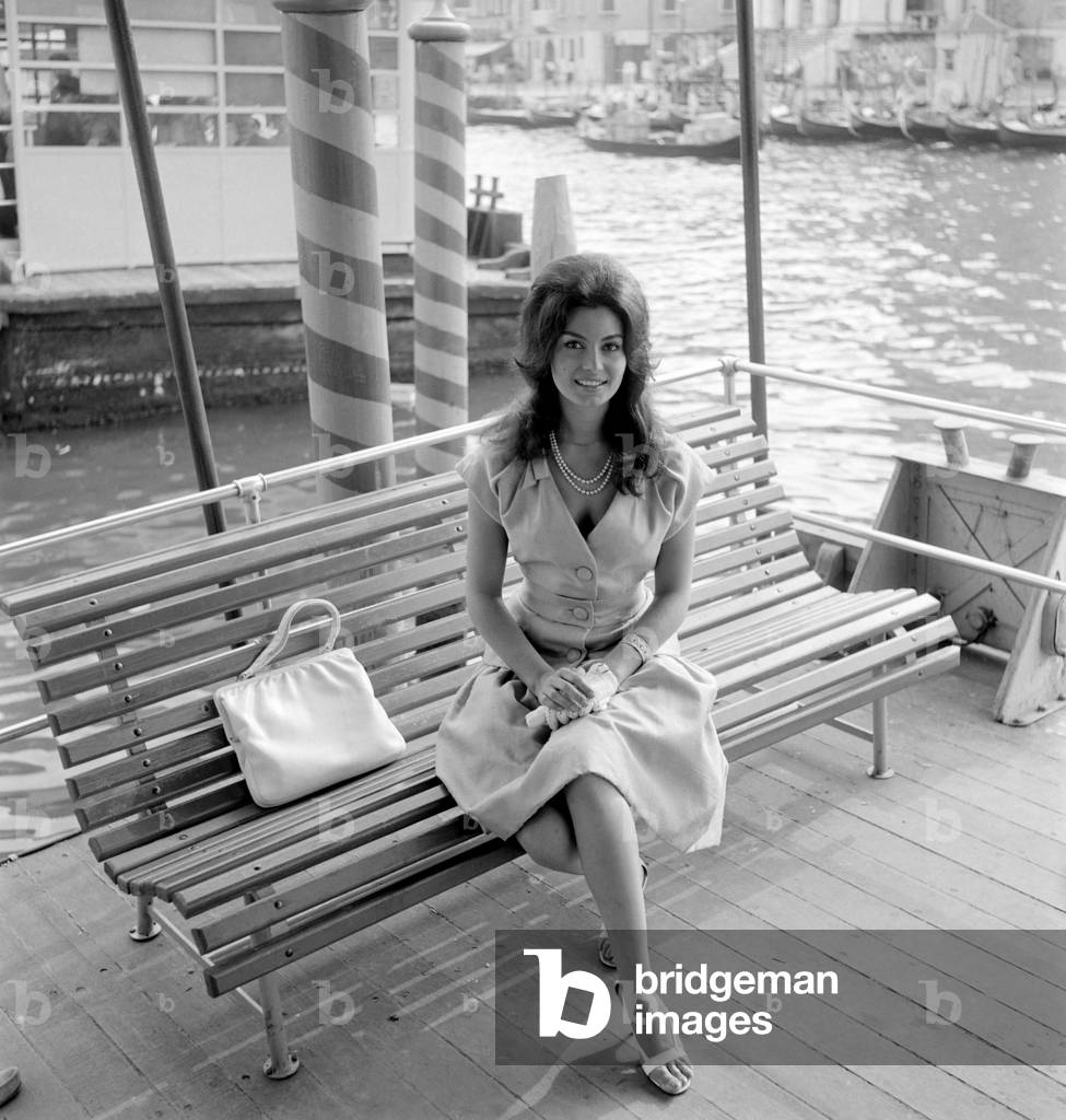 THE ACTRESS ROSANNA SCHIAFFINO AT INTERNATIONAL FILM FESTIVAL IN VENICE - 1960
