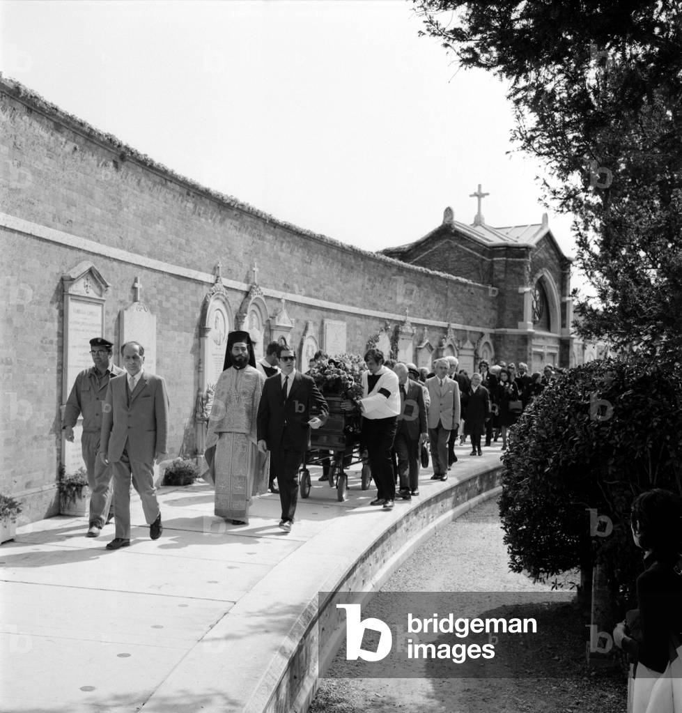 THE funeral OF IGOR STRAVINSKIJ (Stravinski or Stravinsky) in VENICE - 1971