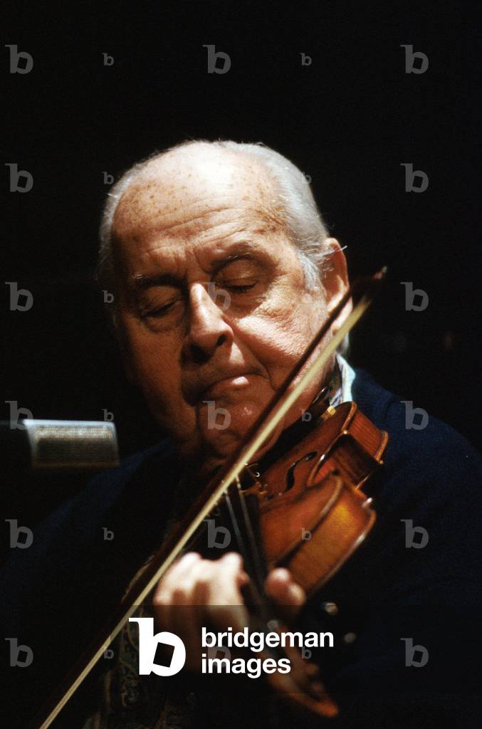 French jazz violinist Stephane Grappelli in 1993