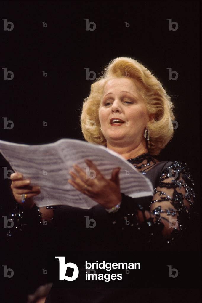 Portrait of singer Katia Ricciarelli in 1996