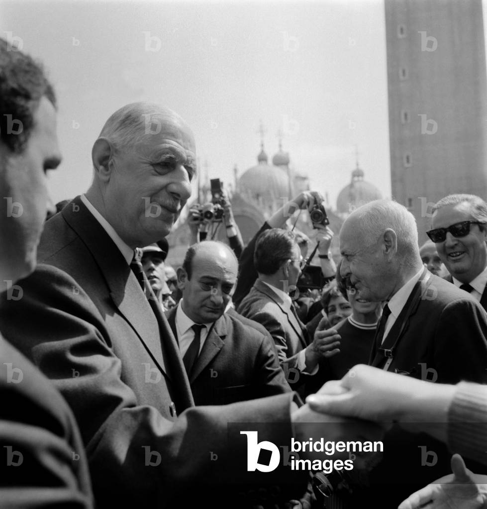 French President CHARLES DE GAULLE visits Venice. 1967