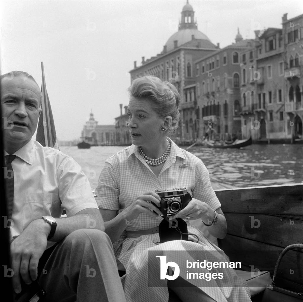 Image of THE ACTRESS DEBORAH KERR WITH HER HUSBAND THE WRITER AND