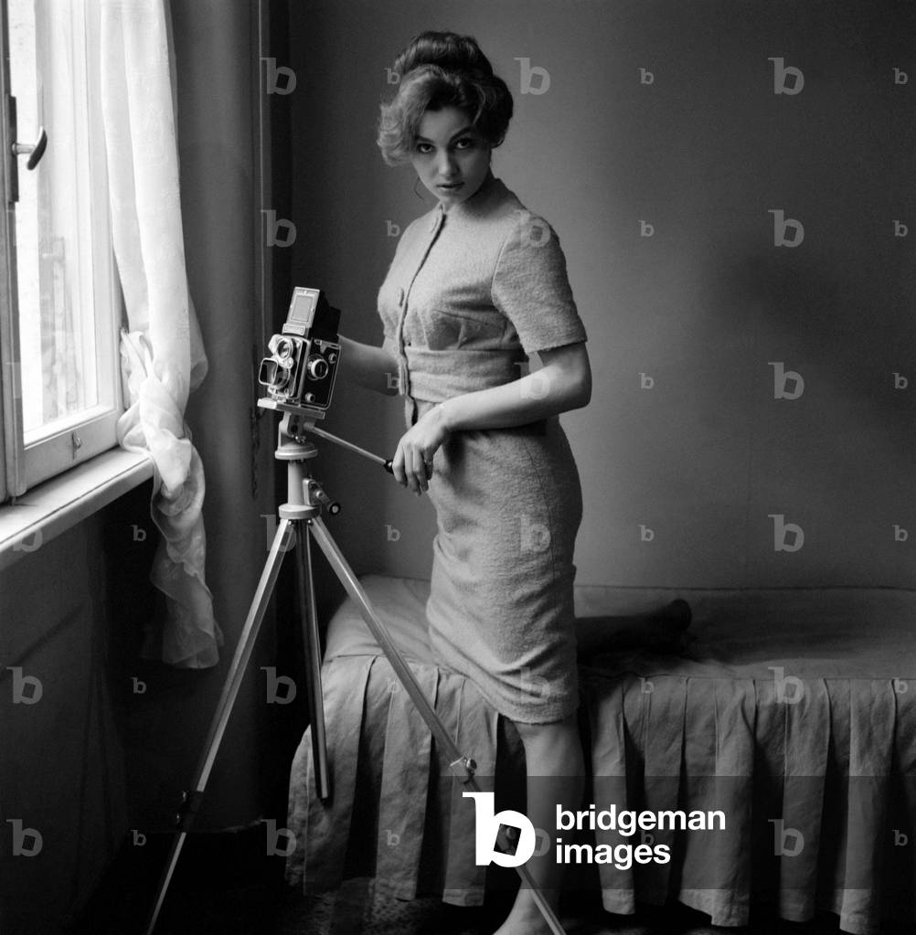 THE ACTRESS ROSANNA SCHIAFFINO (using a rolleiflex camera) IN ROME - 1959