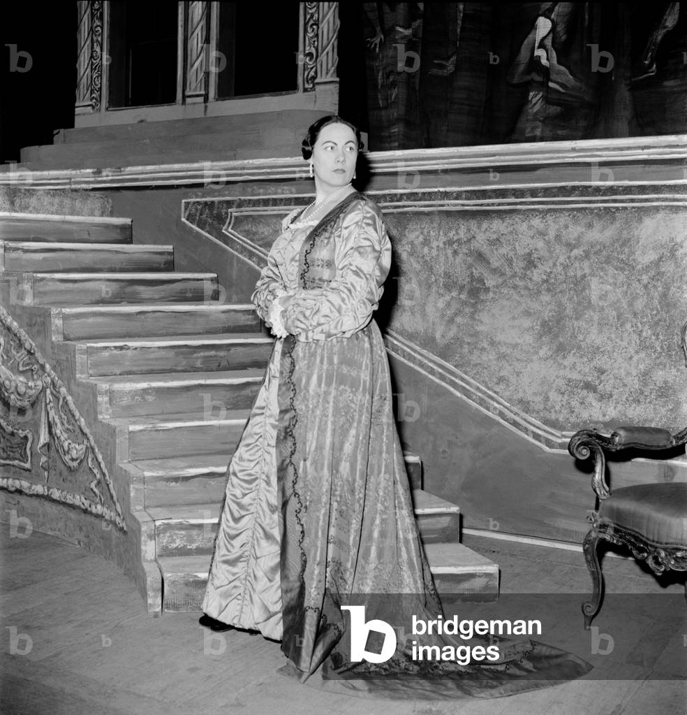 THE OPERA SINGER RENATA TEBALDI AT “” LA FENICE””” THEATRE IN VENICE - 1957