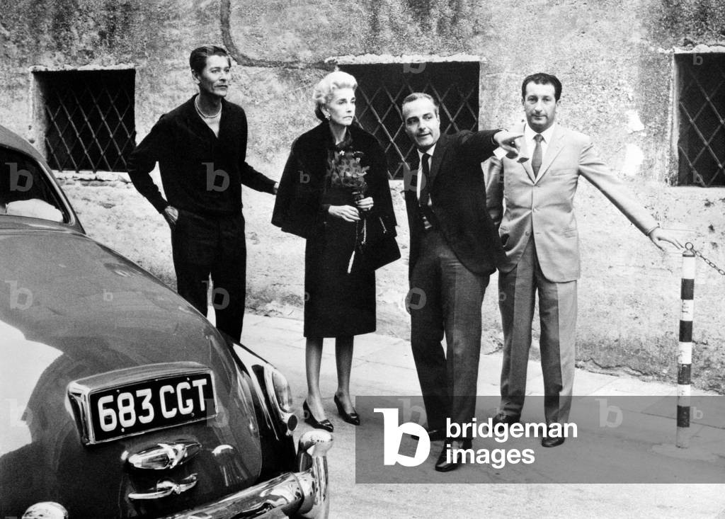 BARBARA HUTON WITH HER Husband Pierre DOAM DE CHAMPASSAK AT VENICE LIDO 1965 approx.