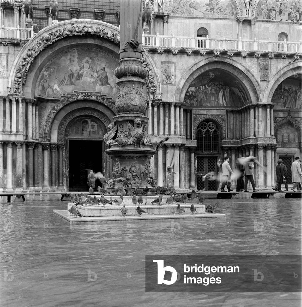 St. Mark's Square during the floods in Venice (phenomene de l'acqua alta) HIGH TIDE IN VENICE - 1960s