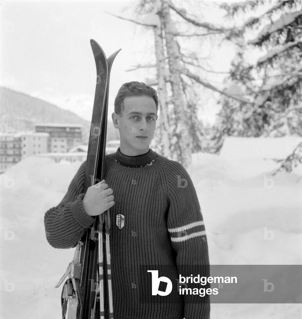 THE DUKE AMEDEO OF AOSTA (Aosta Savoy III) IN CRANS SUR SERRE - 1960