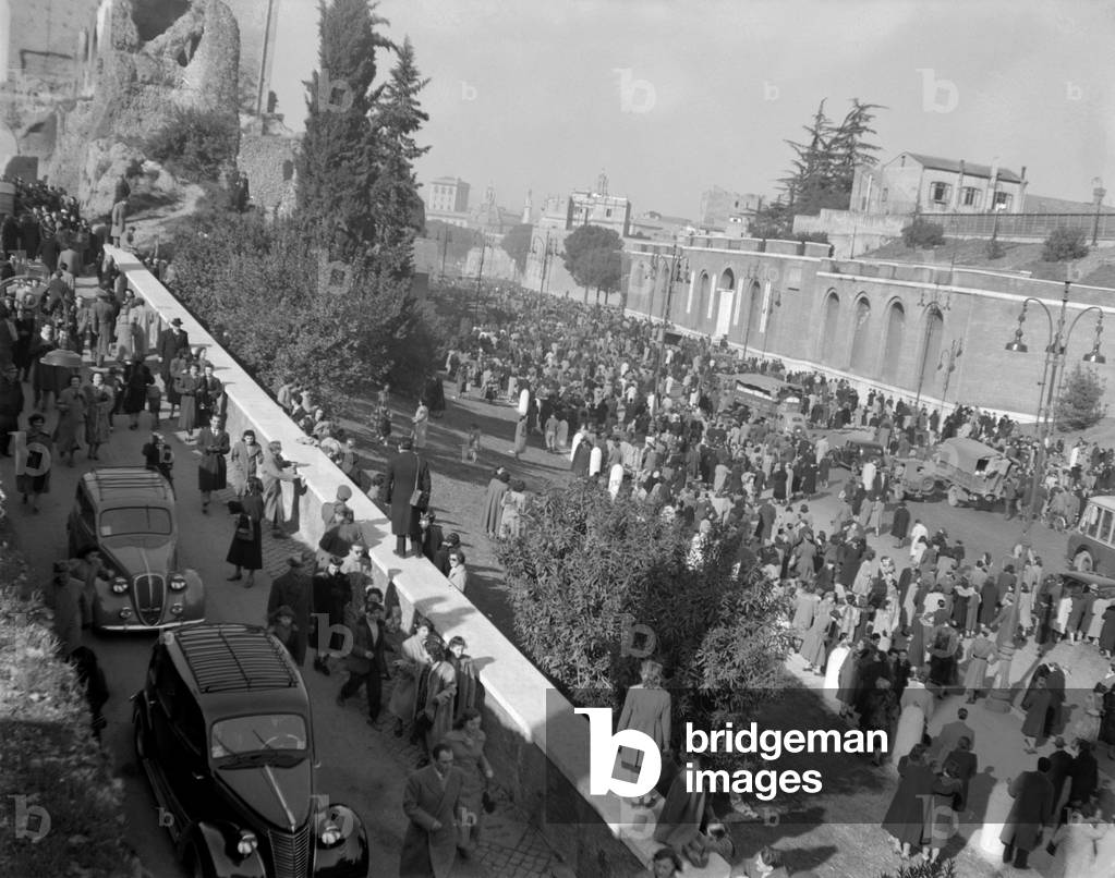 28/01/1949: THE MARRIAGE OF THE ACTOR TYRONE POWER WITH THE ACTRESS LINDA CHRISTIAN IN ROME - 1949