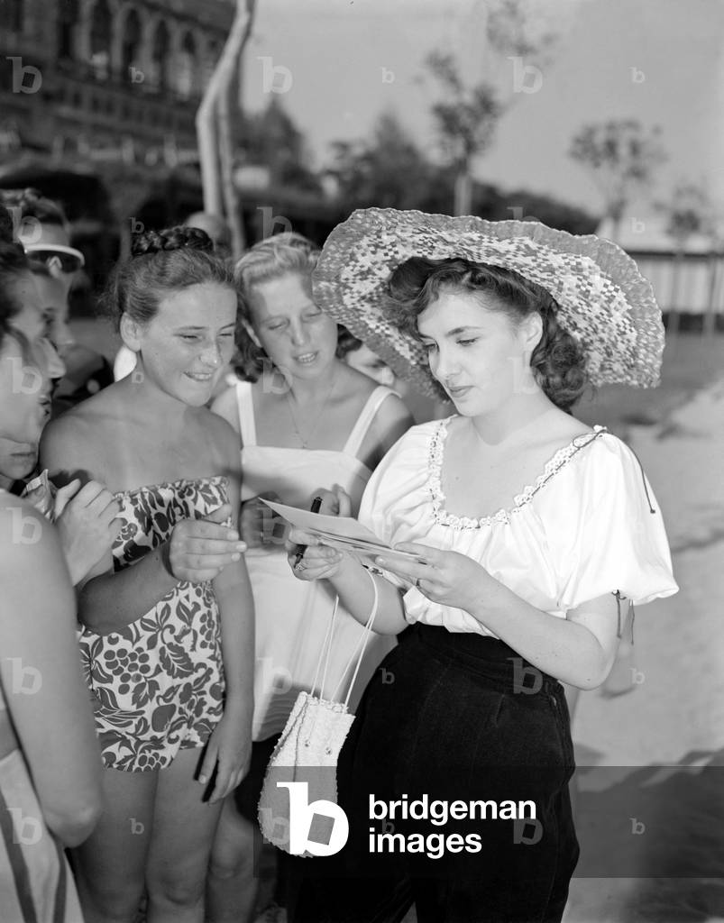THE ACTRESS GINA LOLLOBRIGIDA AT INTERNATIONAL FILM FESTIVAL OF VENICE - 1949