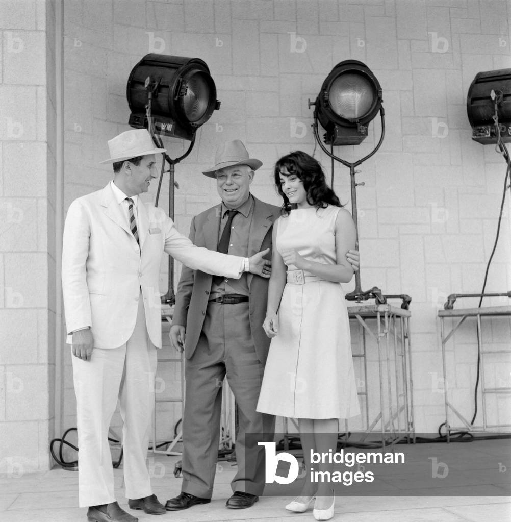 THE DIRECTOR JEAN RENOIR AND THE ACTRESS CATHERINE ROUVEL - 1959