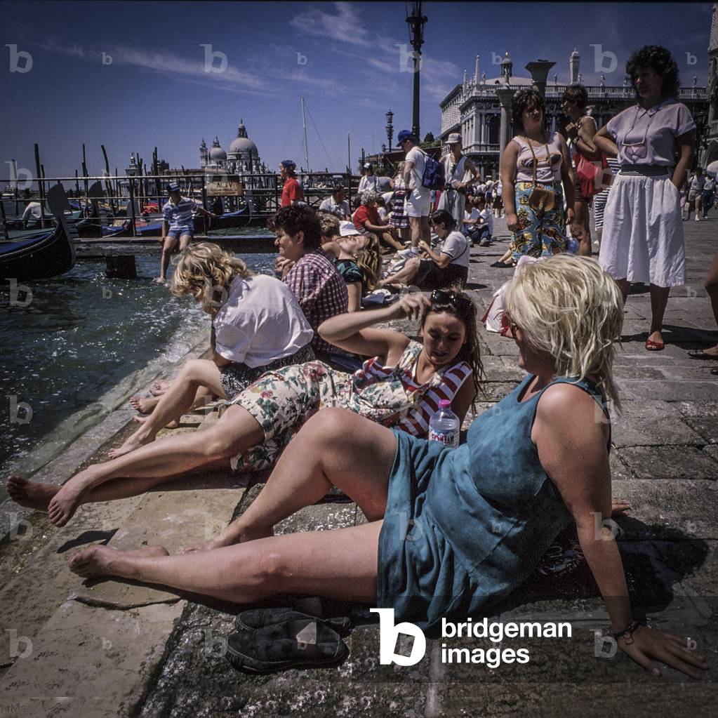 Tourist on St Mark's square, Venice, 1990