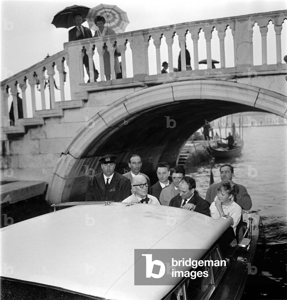 THE ARCHITECT, TOWN - PLANNER AND PAINTER LE CORBUSIER (CHARLES-EDOUARD (CHARLES EDOUARD) JEANNERET) IN VENICE - 1965