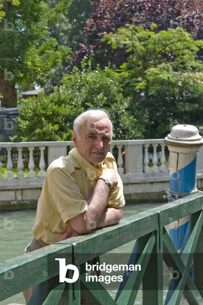 Portrait of Charles Aznavour in Venice on July 15, 2010 (photo)
