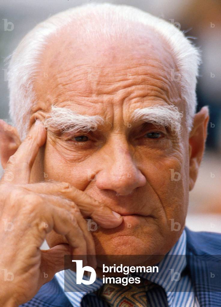 Portrait of the writer Alberto moravia (1907-1990) in 1984.