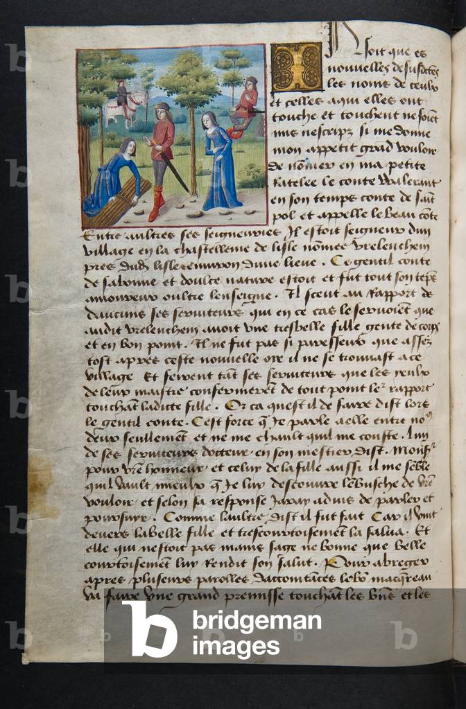 MS Hunter 252 051v Page from 'Cent Nouvelles Nouvelles, c.1461-62 (vellum)