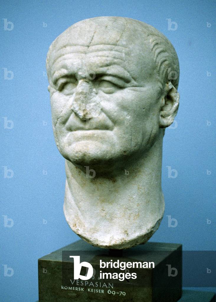 Bust of the emperor Vespasian, 1st c, AD