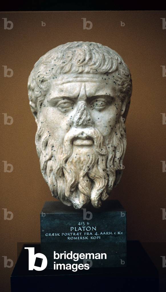 Plato, portrait bust, 4th cent, BC, Roman copy of Greek original,