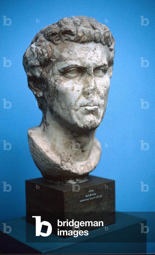 Roman Emperor, Nerva, portrait bust, 96-98 AD