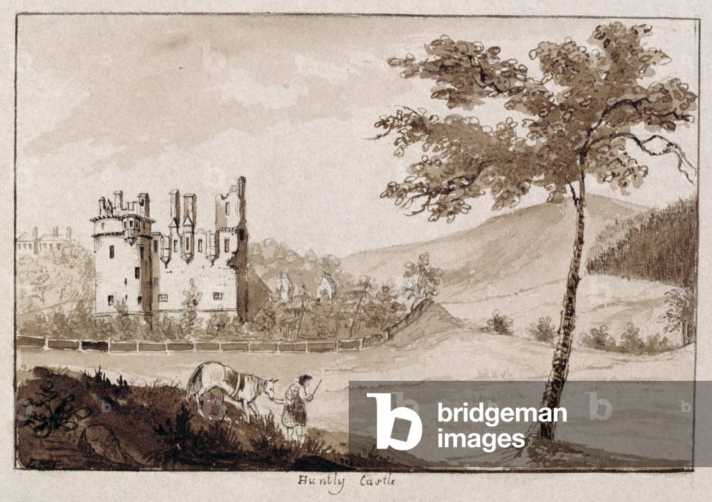 Huntly Castle (pen & ink and ink wash on paper)