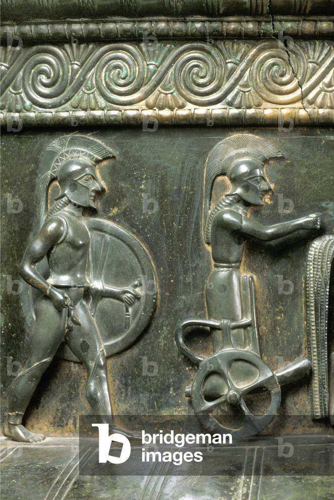 France - Cote-d'Or - dept 21 - Musee de Chatillon sur Seine - le cratere de Vix, 510 BC - detail - rights reserved