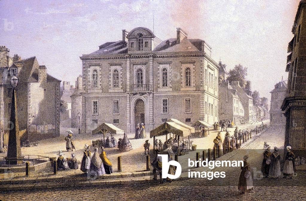 Manche N* 021, Musee d'Avranches, “” The Hotel de Ville d'Avranches and the Place Baudange””