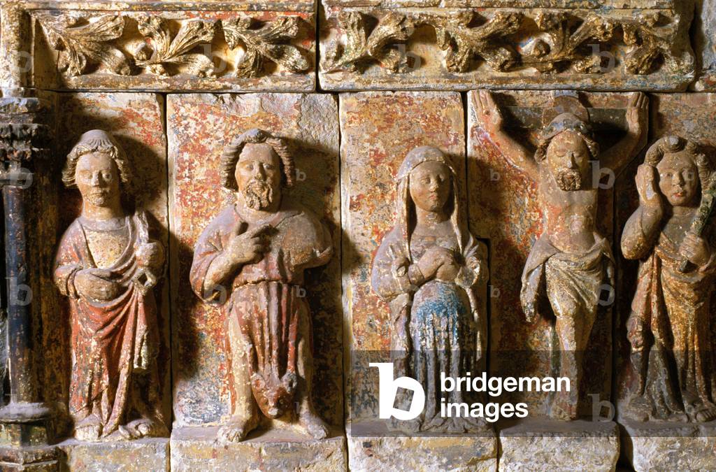 Loire Atlantique N* 115 - Nantes - Musee Dobree - Altarpiece of the chapel ND des Graces de Guenrouet - detail