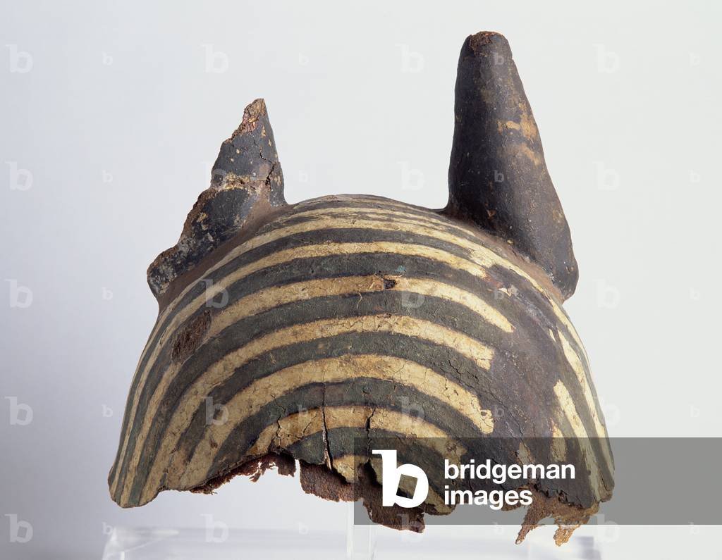 Anubis mask, rear view (painted cartonnage) (see also 187743 & 187745-46)