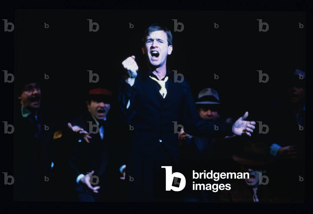 Ian Charleson as Sky Masterson in 'Guys and Dolls' at the National Theatre, 1982 (photo)