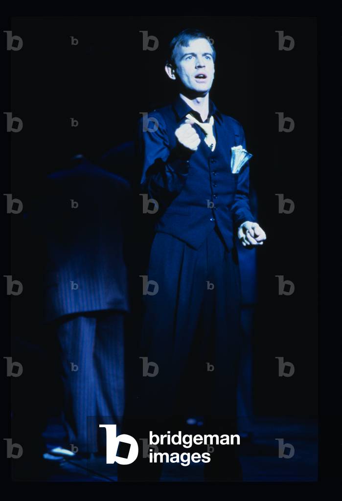 Ian Charleson as Sky Masterson in 'Guys and Dolls' at the National Theatre, 1982 (photo)