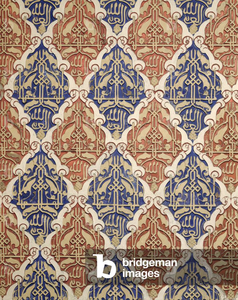 Image of Photography depicting Detail of the moulded stucco wall design in Grand Duchess Maria's Boudoir showi