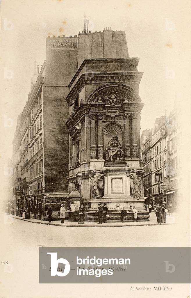 Postcard/Fontaine Moliere/Paris/Seine/Ile de France/France