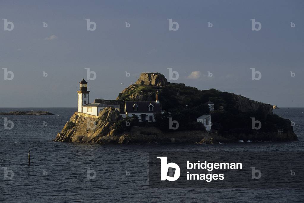 Louet Island Lighthouse/Morlaix Bay/Finistere/Brittany/France