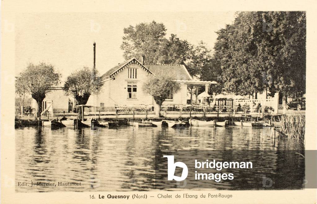 Postcard/Pond du Pont Rouge/Le Quesnoy/Nord/Nord pas de Calais/France