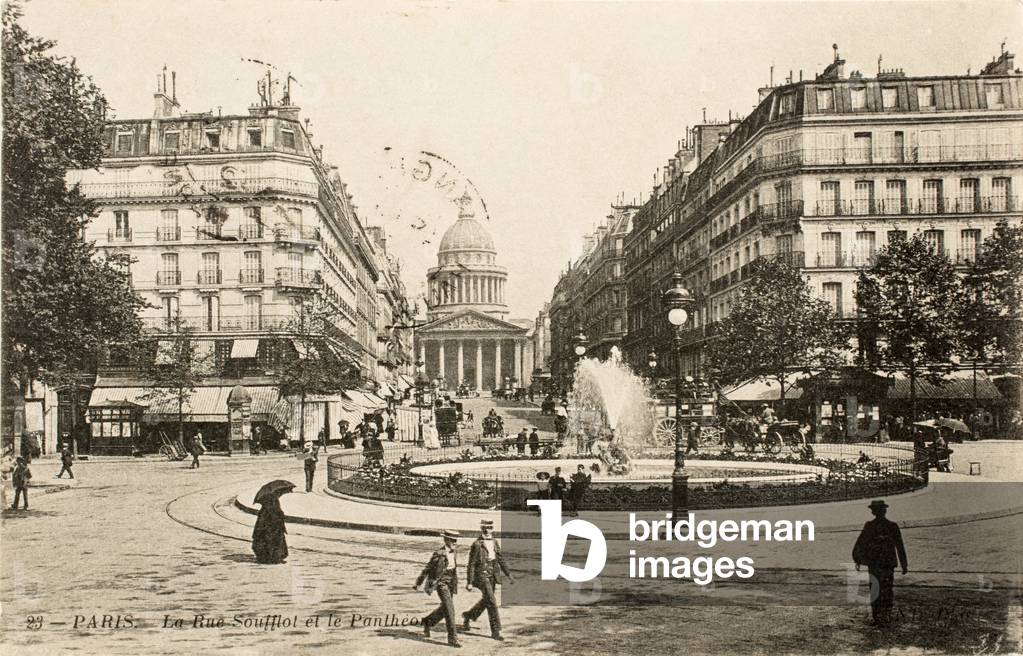 Postcard/Rue Soufflot/Pantheon/Paris/Seine/Ile de France/France