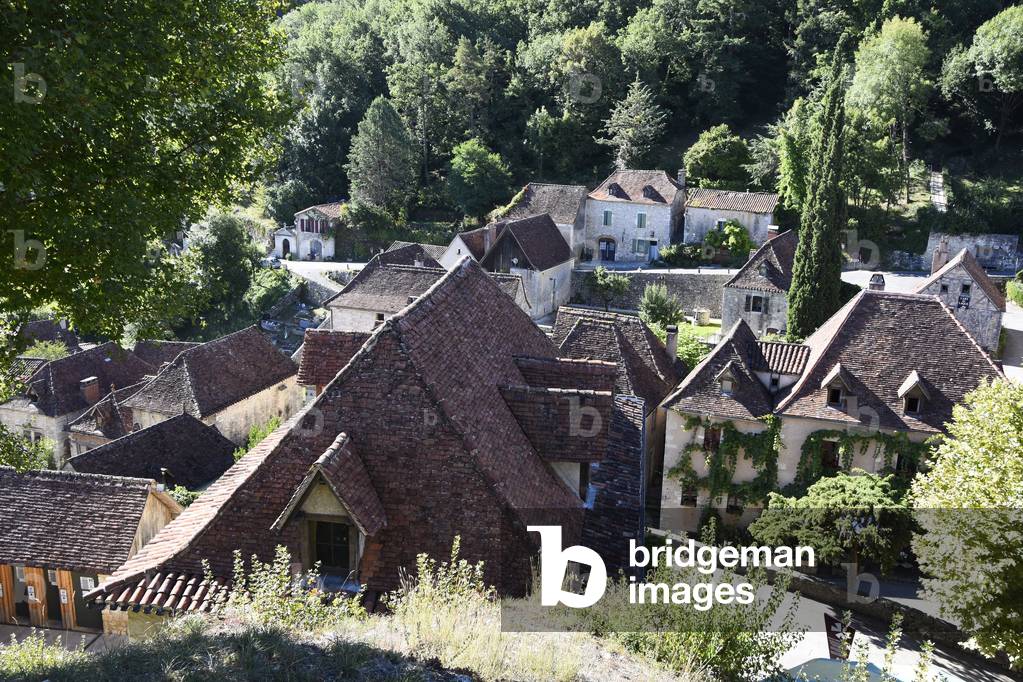 Bild von Fotografie "Saint-Cirq-Lapopie/Vallee du Lot/Rock/Occitanie/Frankreich"