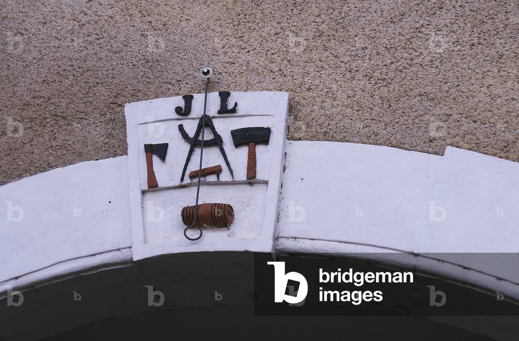 Canal du Midi/Sign of a cooperier/Port de La Redorte/Aude/Languedoc Roussillon/France