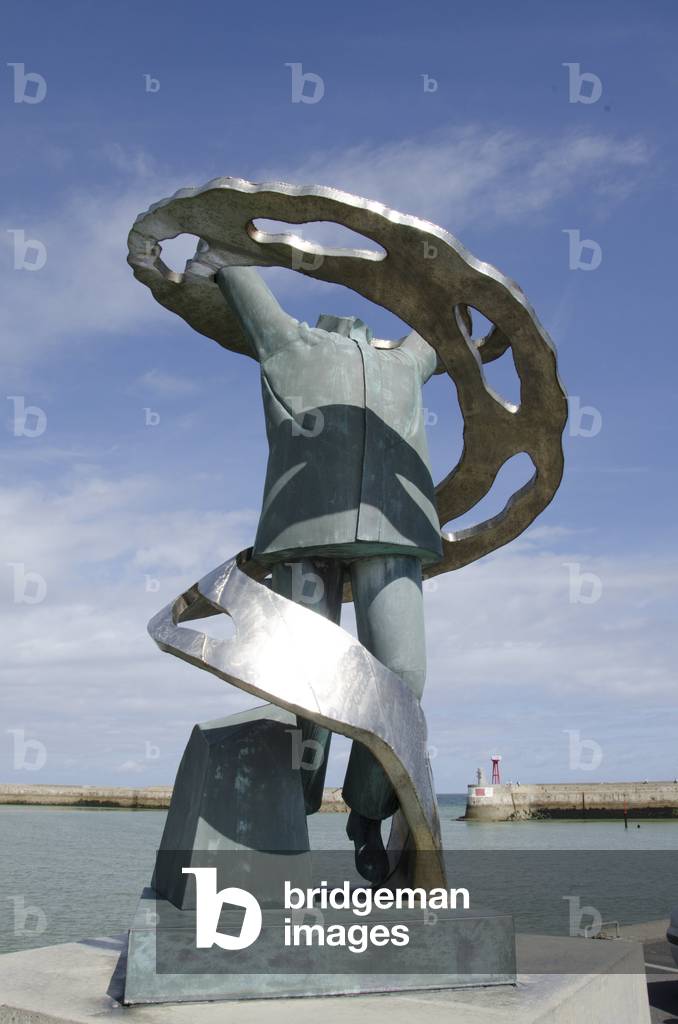 Monument to Peris at Sea/Port in Bessin Huppain/Bessin/Calvados/Lower Normandy/France