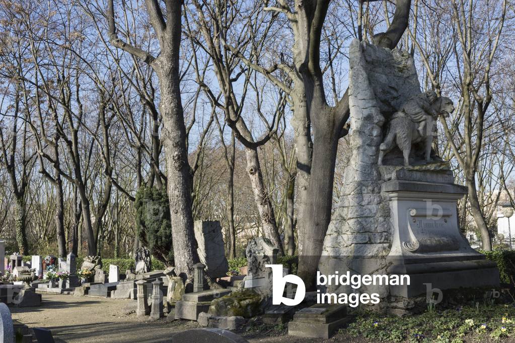 "Cimitero dei cani/Tomba del cane Barry/San Bernardo/Asnieres-sur-Seine/Francia"