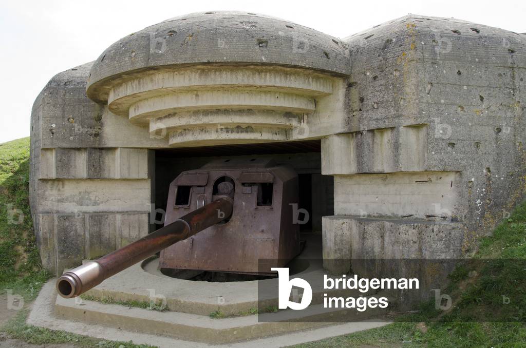 German Battery of Longes sur Mer/Casemate and Artillery Piece/Bessin/Calvados/Lower Normandy/France