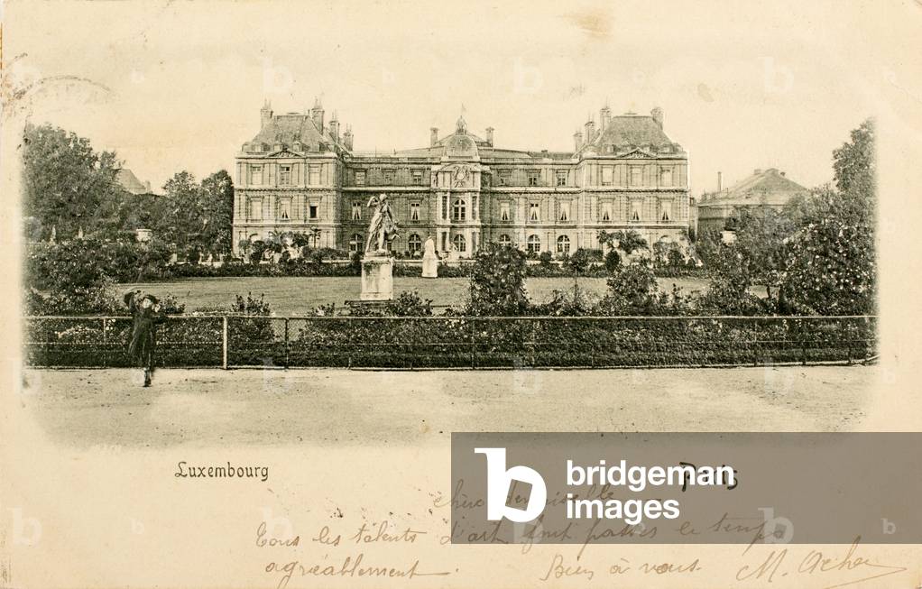Postcard/Palais du Luxembourg/Senat/Paris/Seine/Ile de France/France