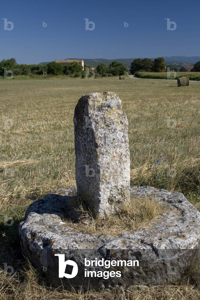 Via Domitia/Domitian Way/Borne de Tavernoure/Luberon Regional Natural Park/Alps of Haute Provence/Provence Alpes Cote d'Azur/France