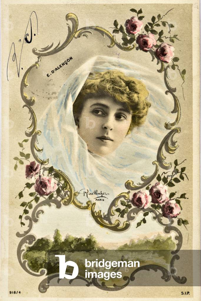 Postcard: Portrait of E. D'Alencon
