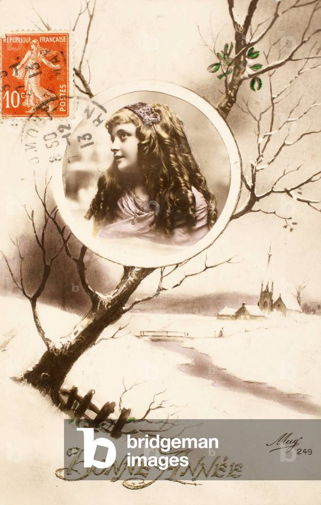Old postcard/Happy New Year/Greetings