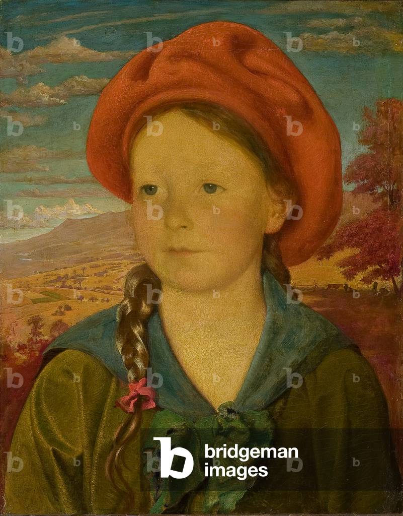 Portrait of a Young Girl (Olivia Cauldwell), 1920 (oil on panel)