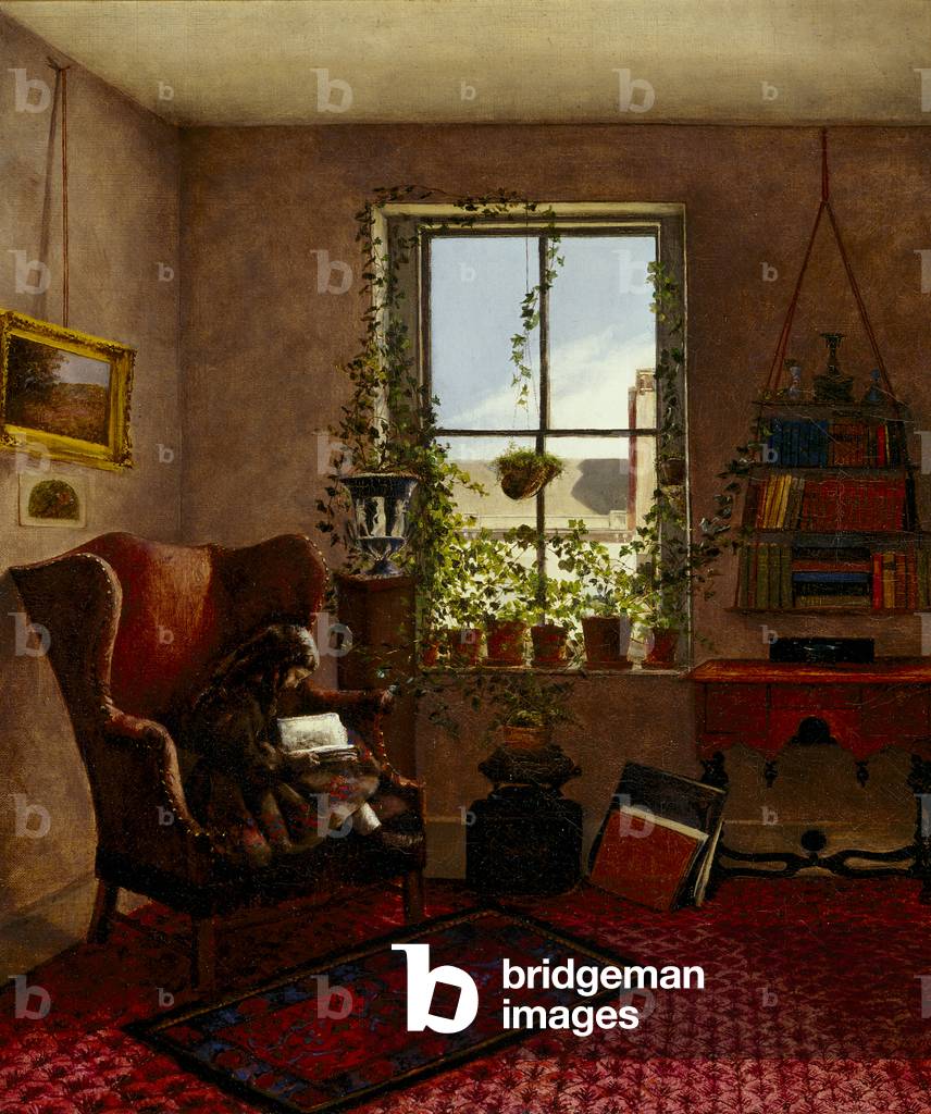 Laura Brown in a Wing Chair, 1867 (oil on canvas)